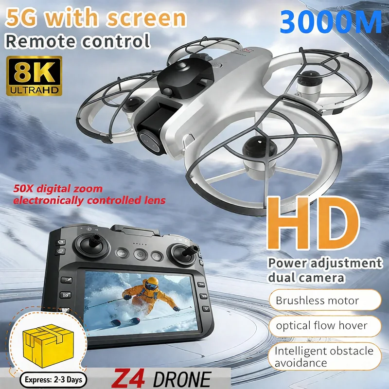 Home Security Cameras - Neue MINI Z4 Drohne 4K Professionell