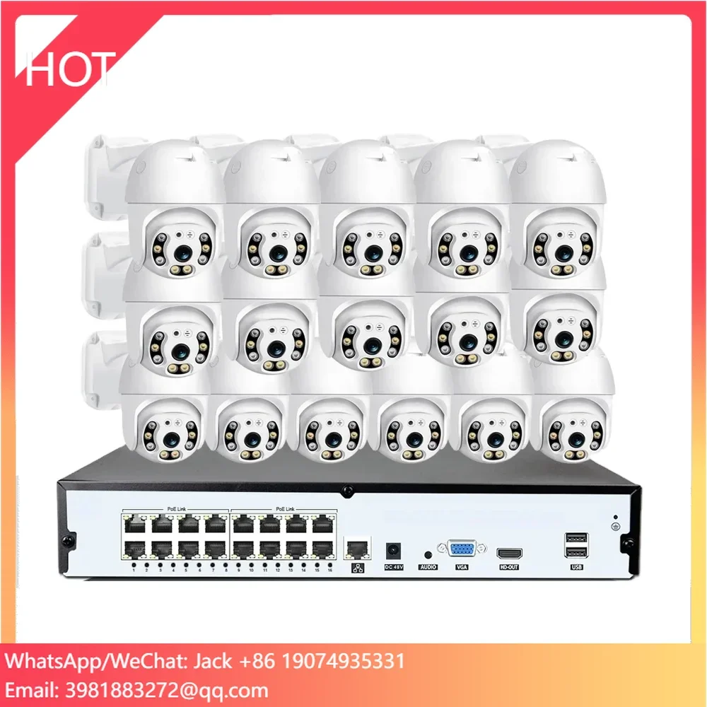 Home Security Systems With Cameras - Colorvu Kabelgebundenes CCTV-Kamera-NVR-Kit 5MP PTZ-Kameras mit