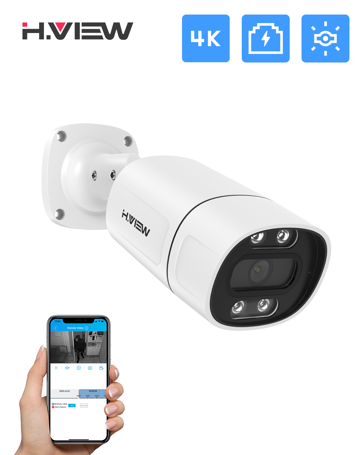 Home Security Ai - H.View 5Mp 8Mp 4K Ip Kamera
