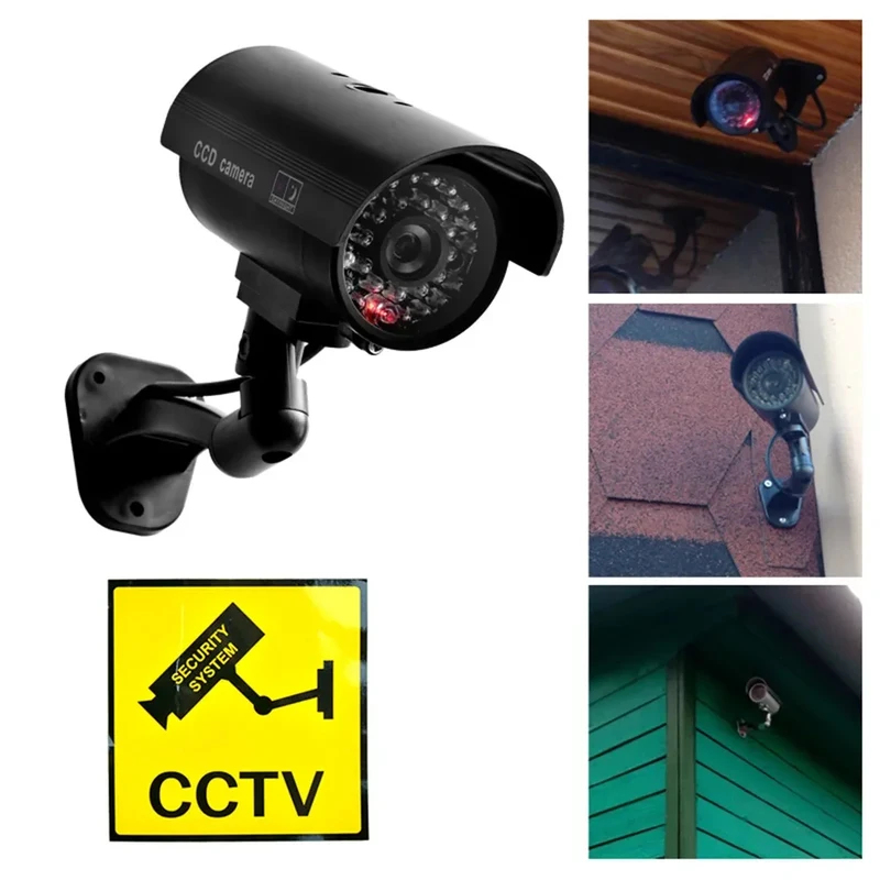 Home Security Camera Installation - Simulierte Dummy-Kamera mit LED-Licht für den