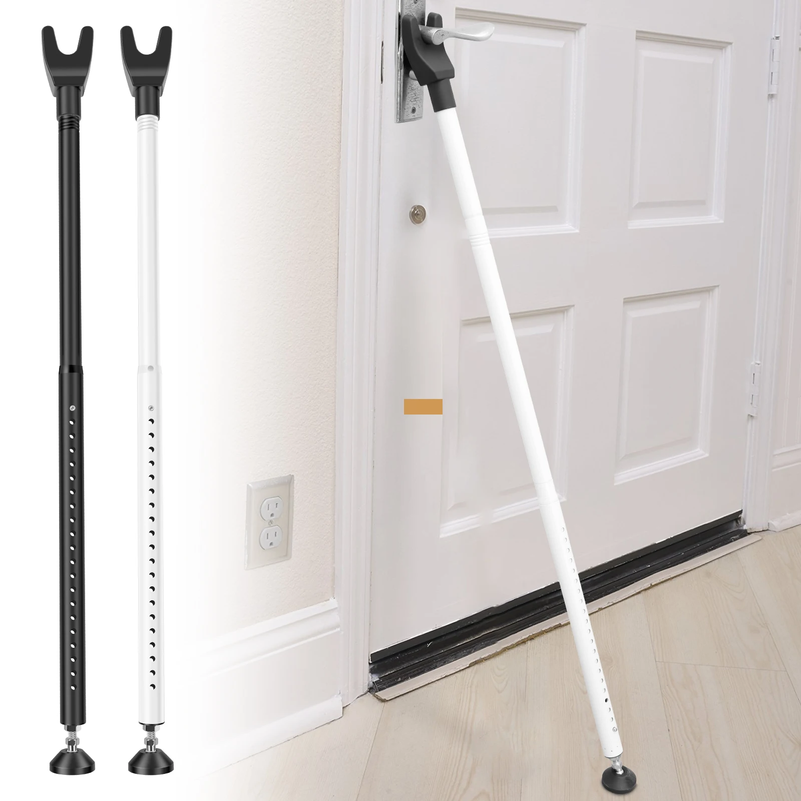 Home Security Door Reinforcement Lock - Schiebetür-Sicherheitsstange 44-55 Zoll Verstellbare Türsicherungsstange Abnehmbarer