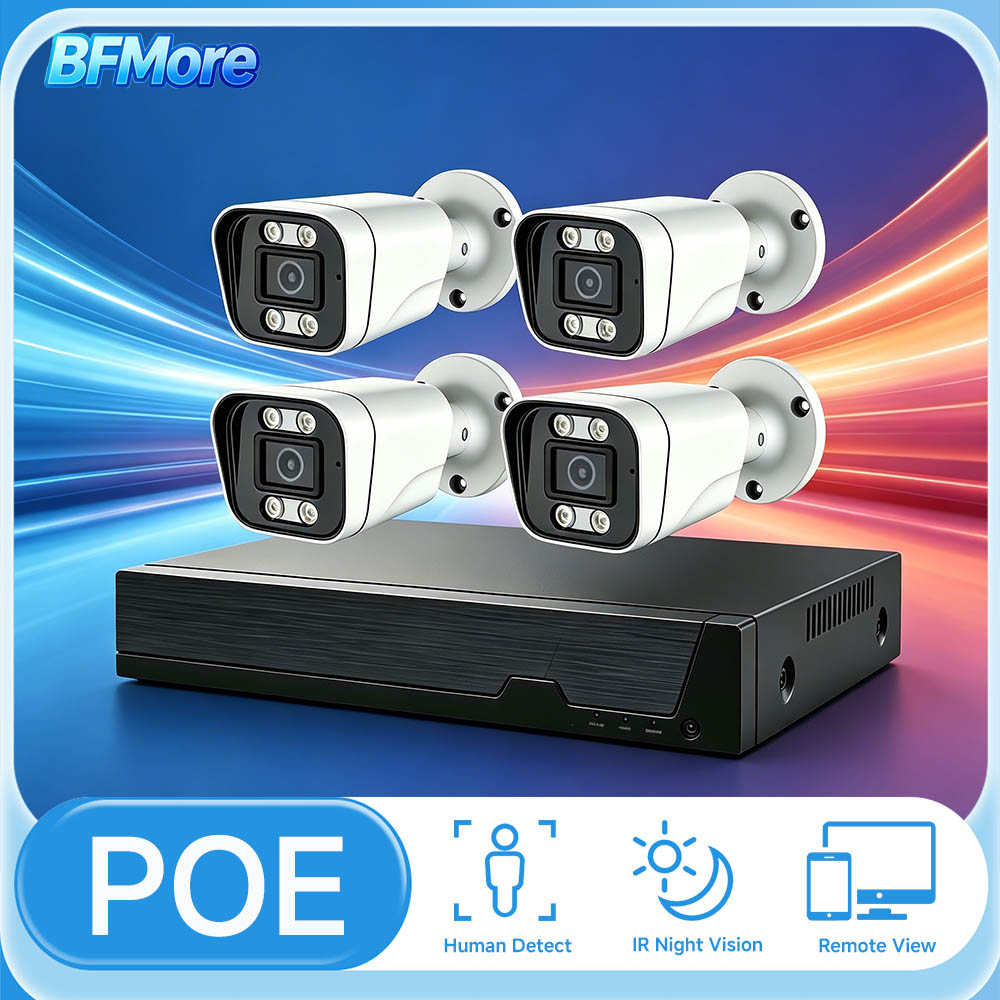 Home Security Ai - BFMore 8MP 4K KI-Sicherheitssystem mit Menschenerkennung,