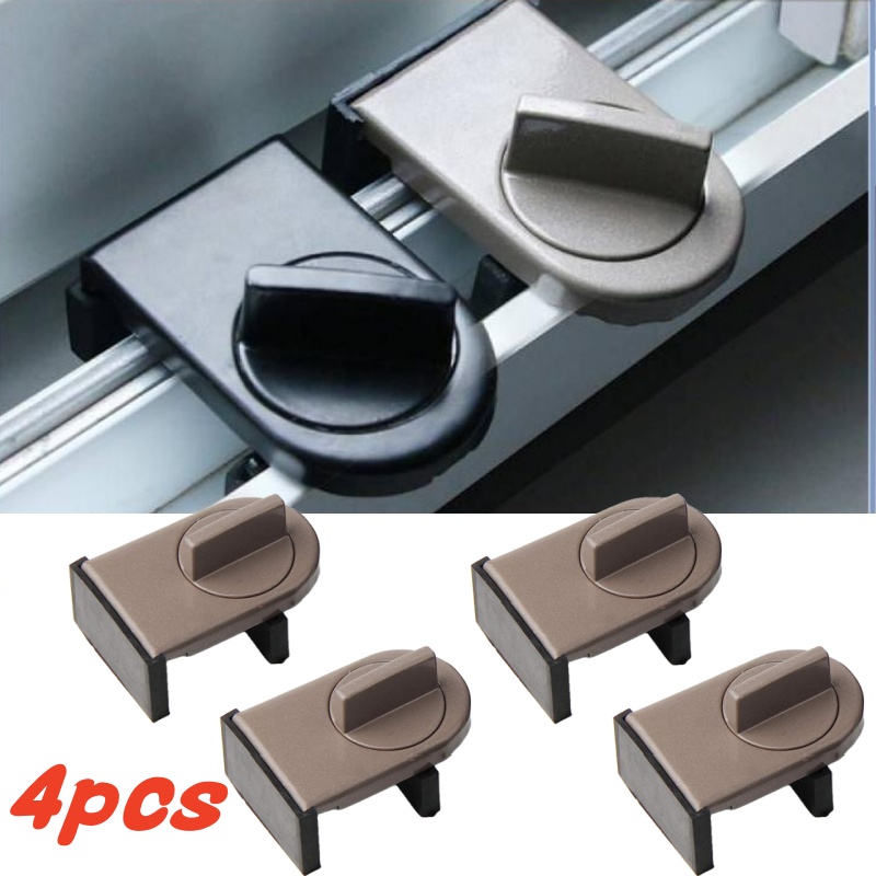 Home Security Door Reinforcement Lock - 4 Sets Schiebeflügelstopper Schrankschloss Gurte Türsicherheit
