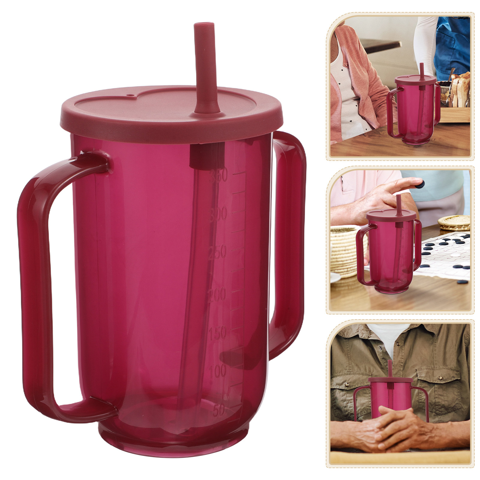 Home Security For Seniors - Auslaufsicherer Becher für Senioren mit Sicherheitsdeckel,