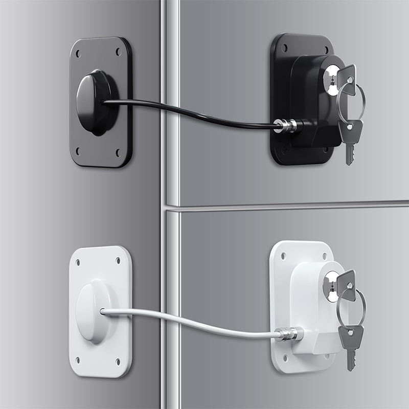 Home Security Door Reinforcement Lock - Sicherheitsschloss Tür und Fenster, Kühlschrankschloss, spurloser