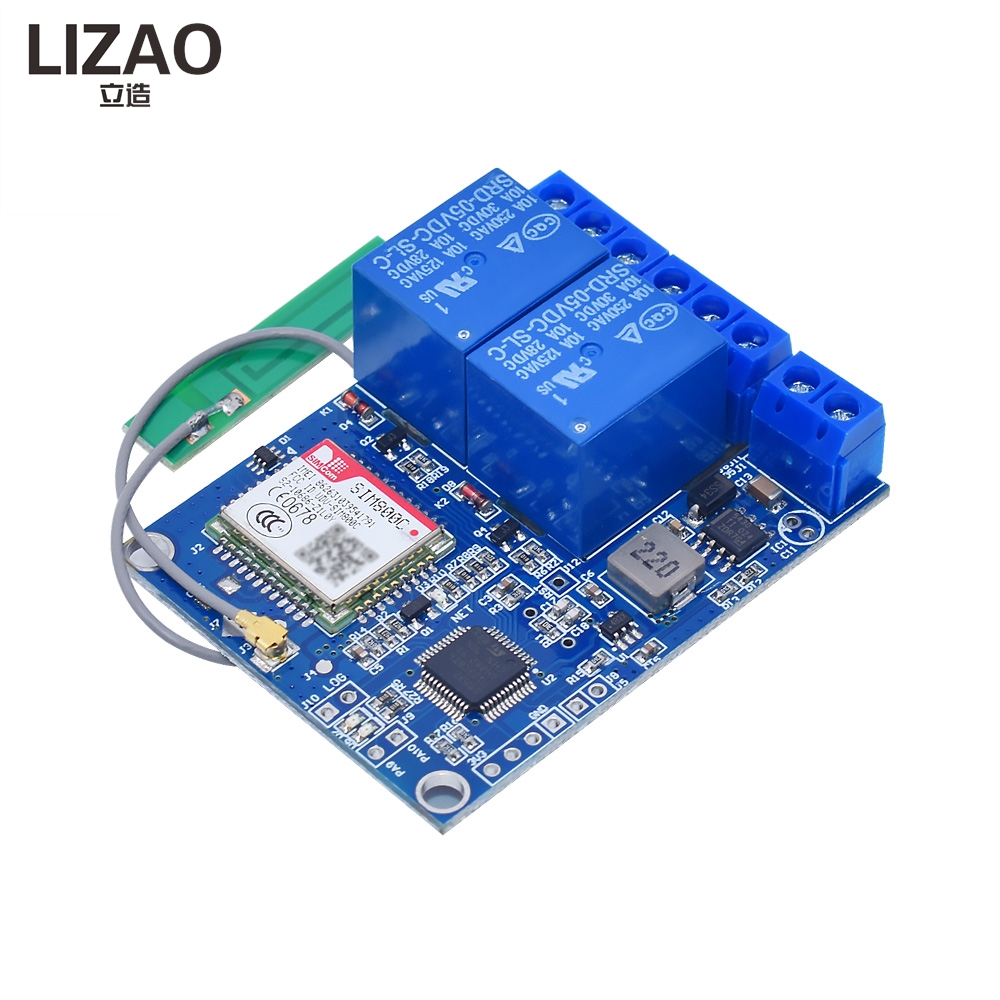Home Security Using Gsm - LIZAO 1/2-Kanal GSM SMS-Controller Relaismodul Mobiltelefon-Fernbedienungsschalter