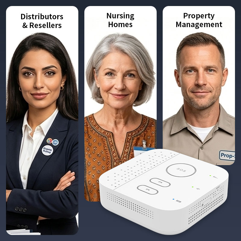Home Security For Seniors - Smart Home Altenpflege-Wohnzimmer-Sicherheits-Gateway-Hubs mit Heimsicherheits-Erkennung &