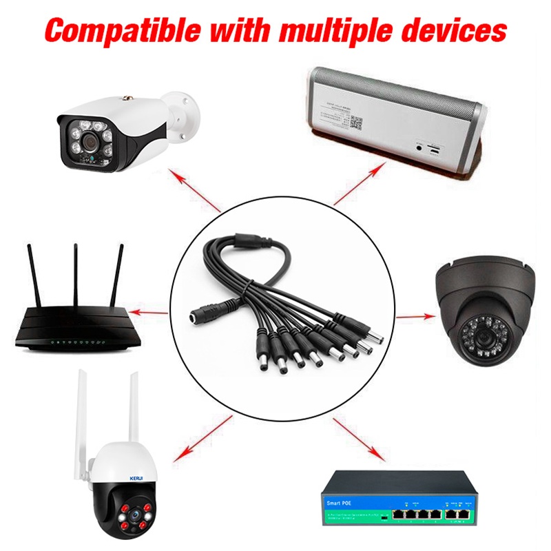 5,5 x 2,1 mm 1 Buchse auf 2 4  – Home Security Camera Installation Bewertung und Preis