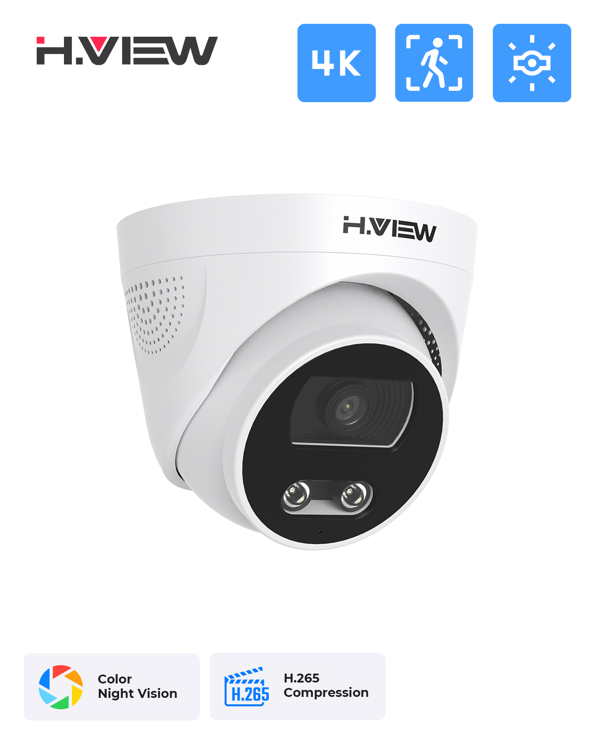 H.View 8Mp Poe Ip Kamera Ai Ge – Home Security Ai Bewertung und Preis