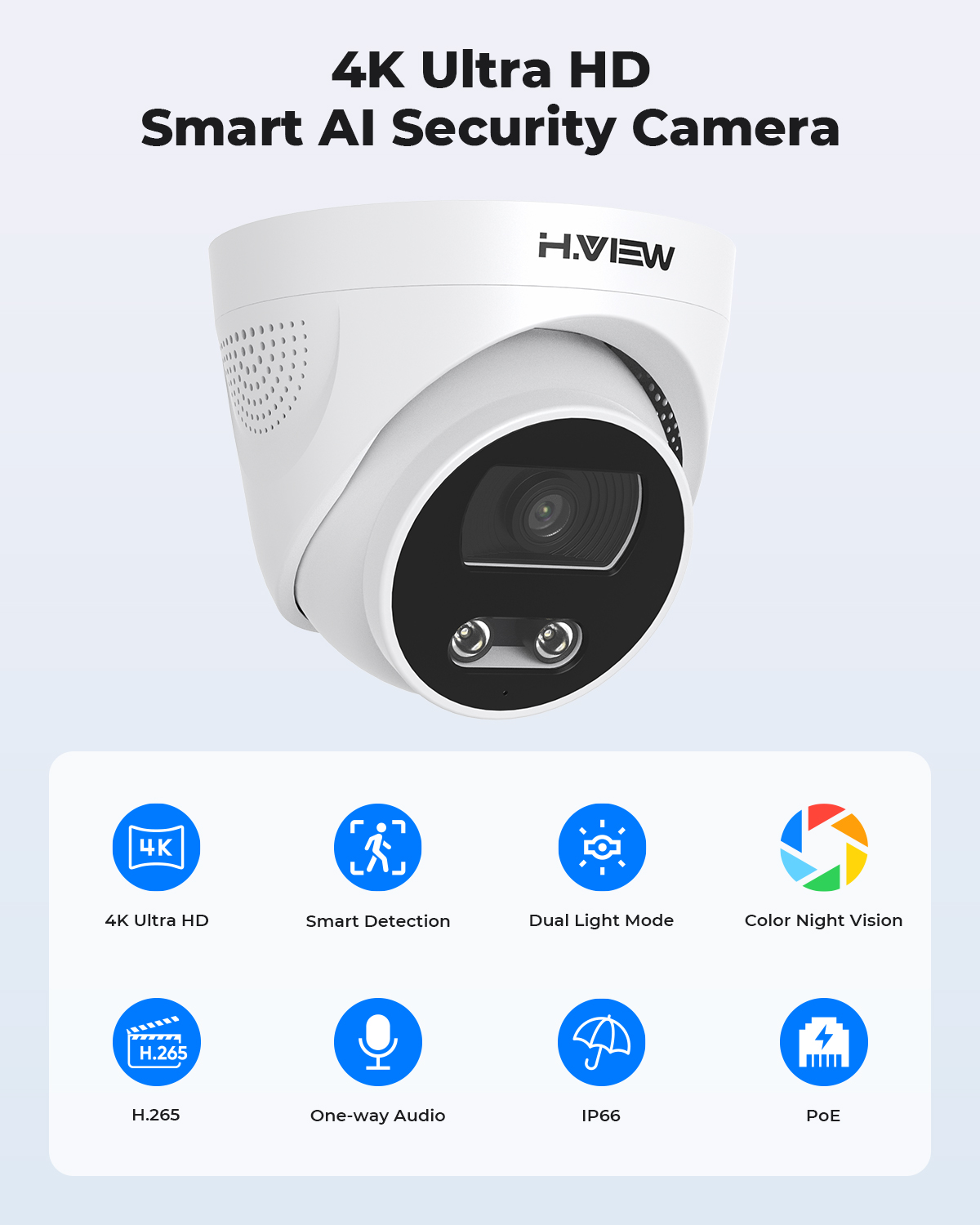 H.View 8Mp Poe Ip Kamera Ai Ge – Home Security Ai Bewertung und Preis