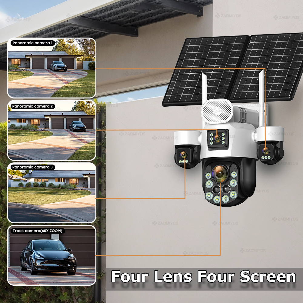 4-Linsen-Outdoor-360-Grad-Kame – Home Security Camera Installation Bewertung und Preis