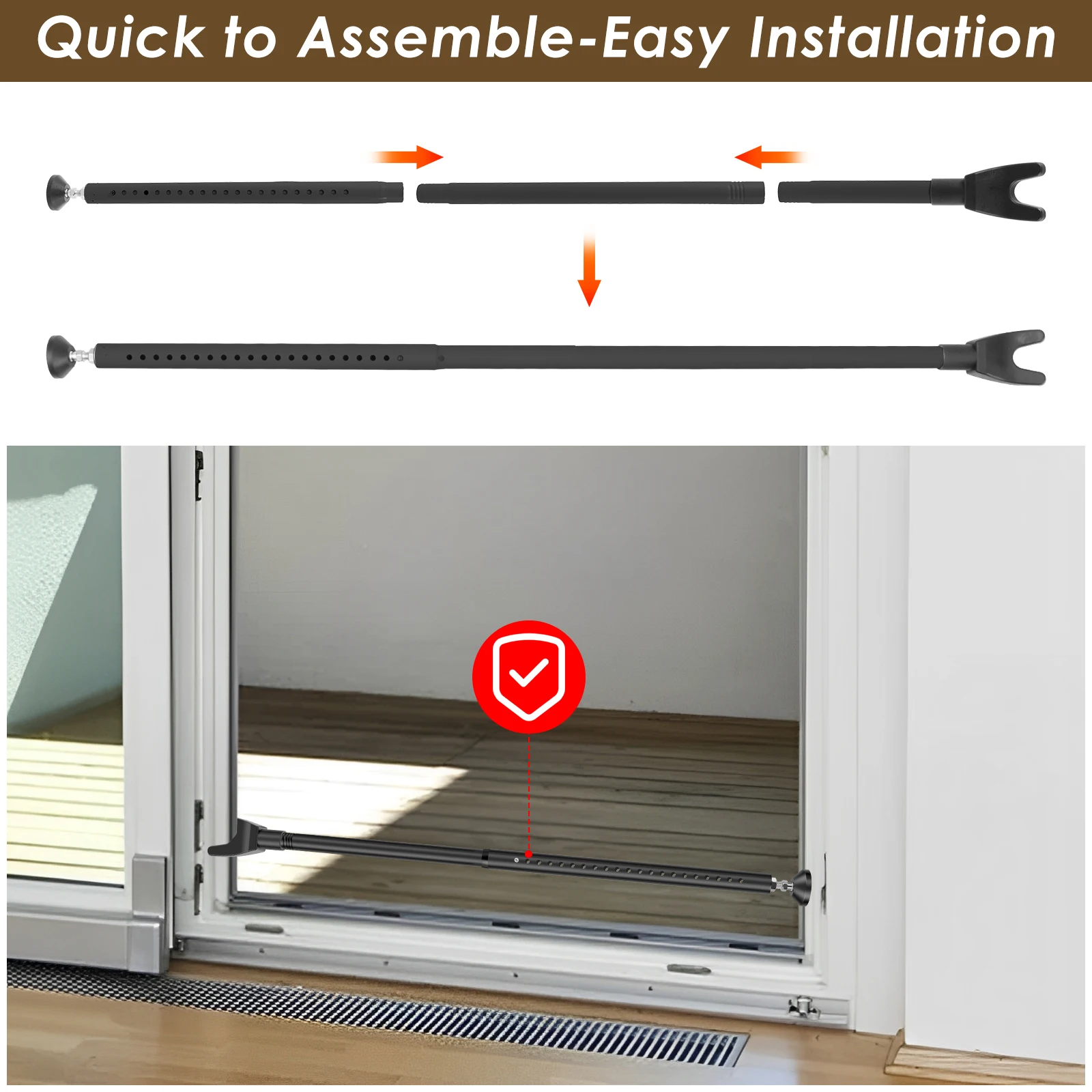 Schiebetür-Sicherheitsstange 4 – Home Security Door Reinforcement Lock Bewertung und Preis