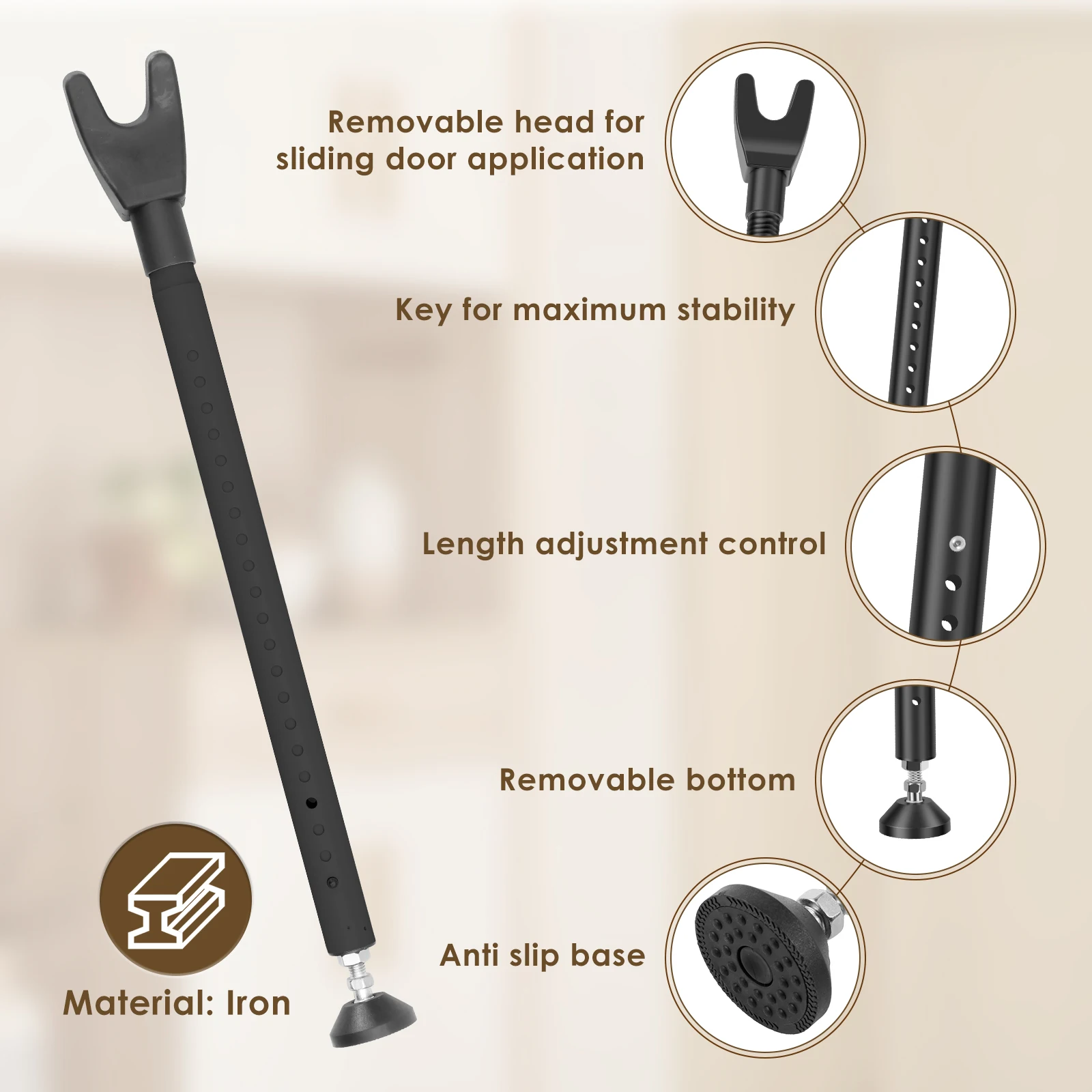 Schiebetür-Sicherheitsstange 4 – Home Security Door Reinforcement Lock Bewertung und Preis