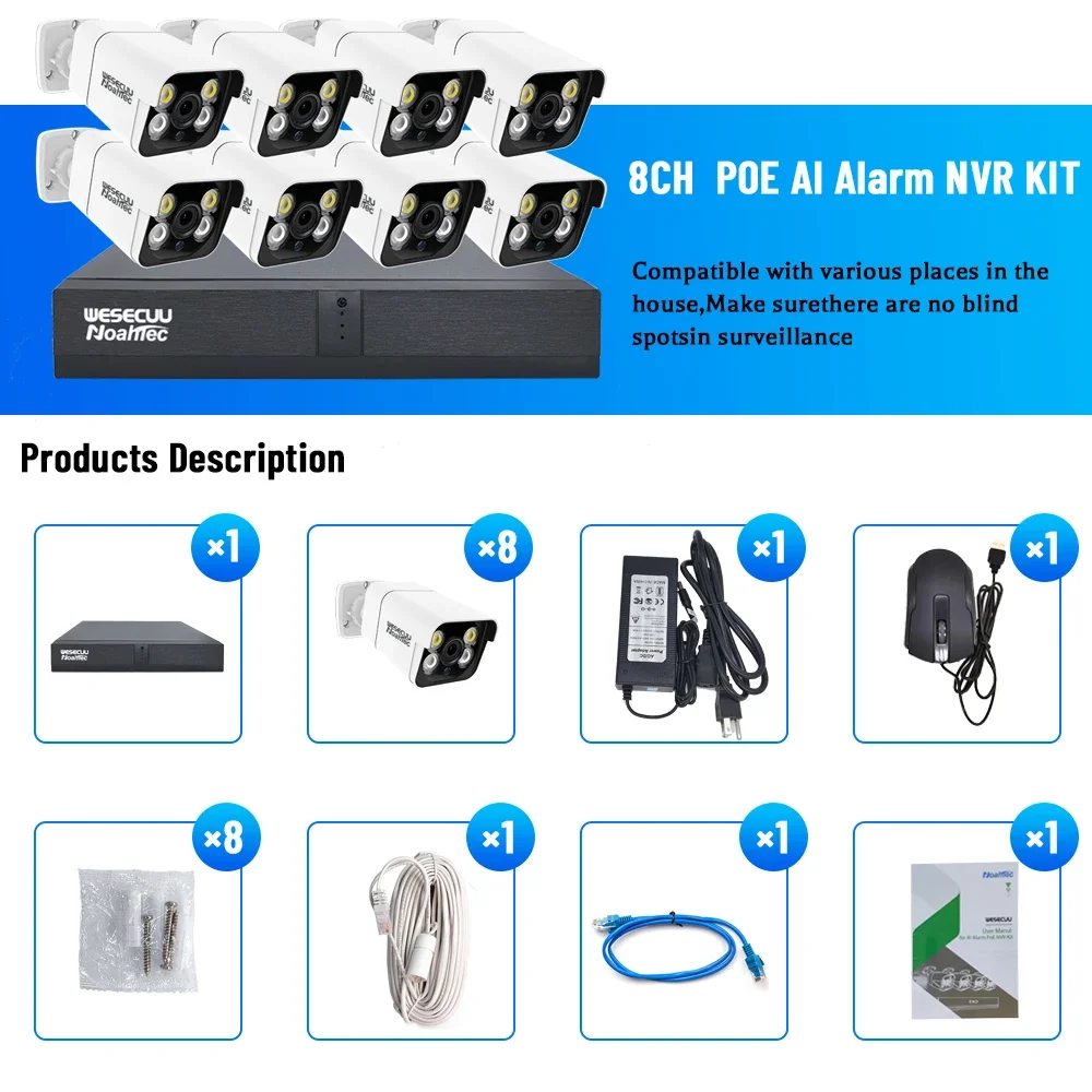 Hersteller 5MP 4K 8MP 4 8 16 K – Home Security Ai Bewertung und Preis